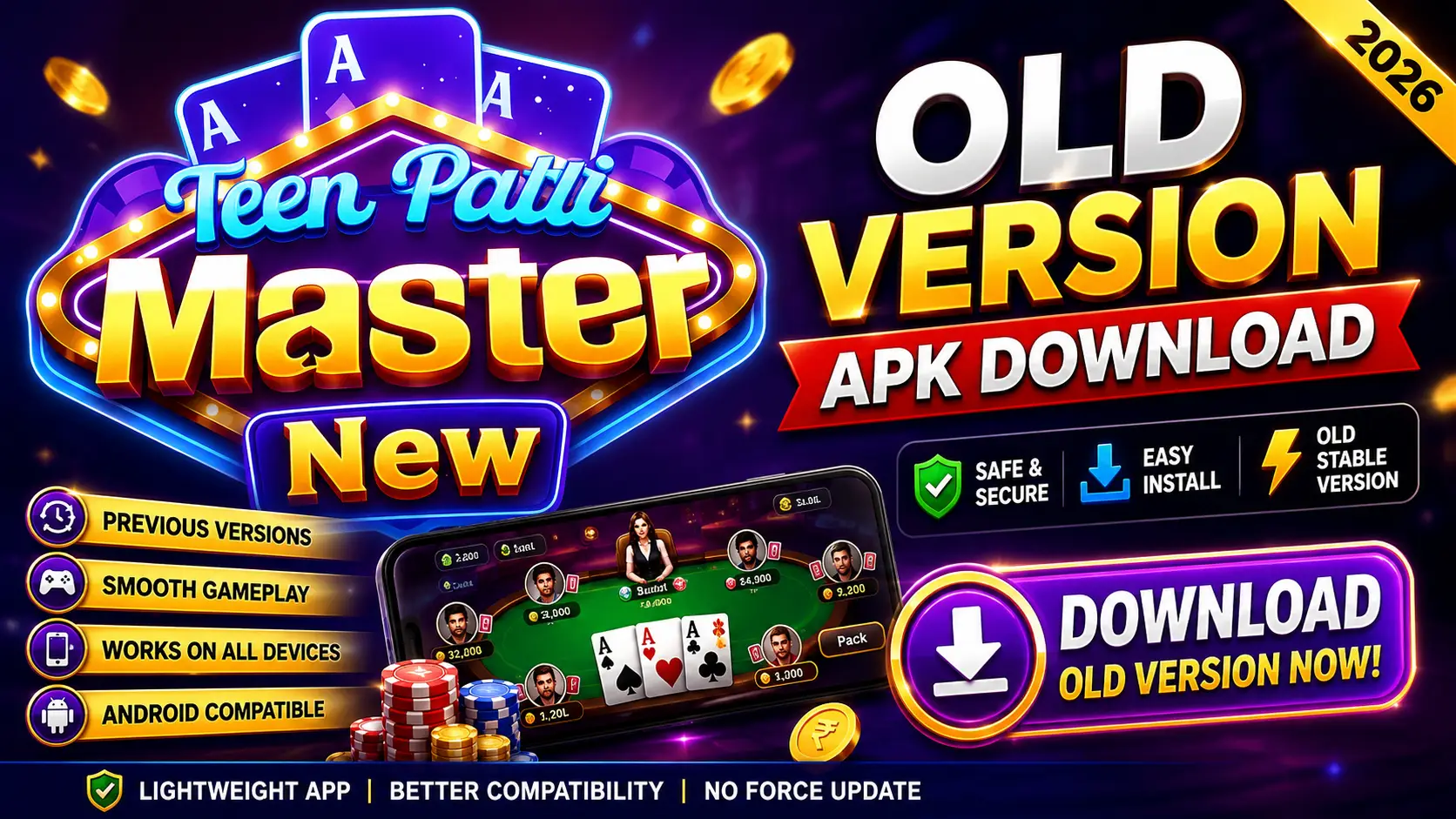 Teen Patti Master Old Version Download latest APK for Android with previous version guide and installation steps
