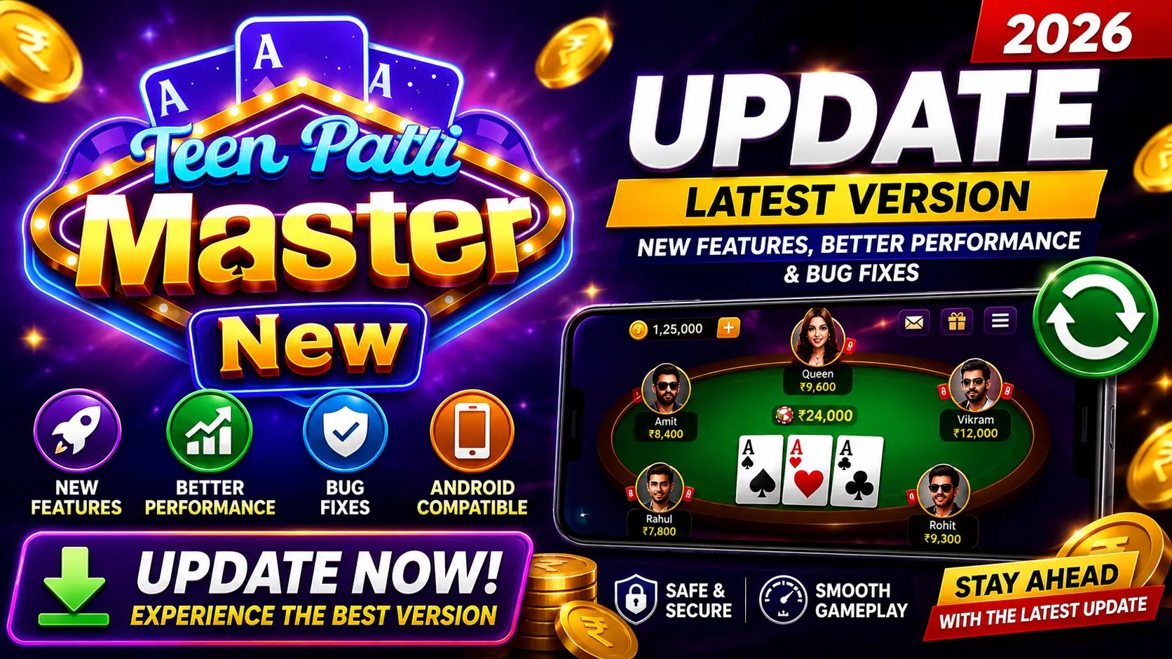 Teen Patti Master Update latest APK version for Android with new features, performance improvements, and update guide