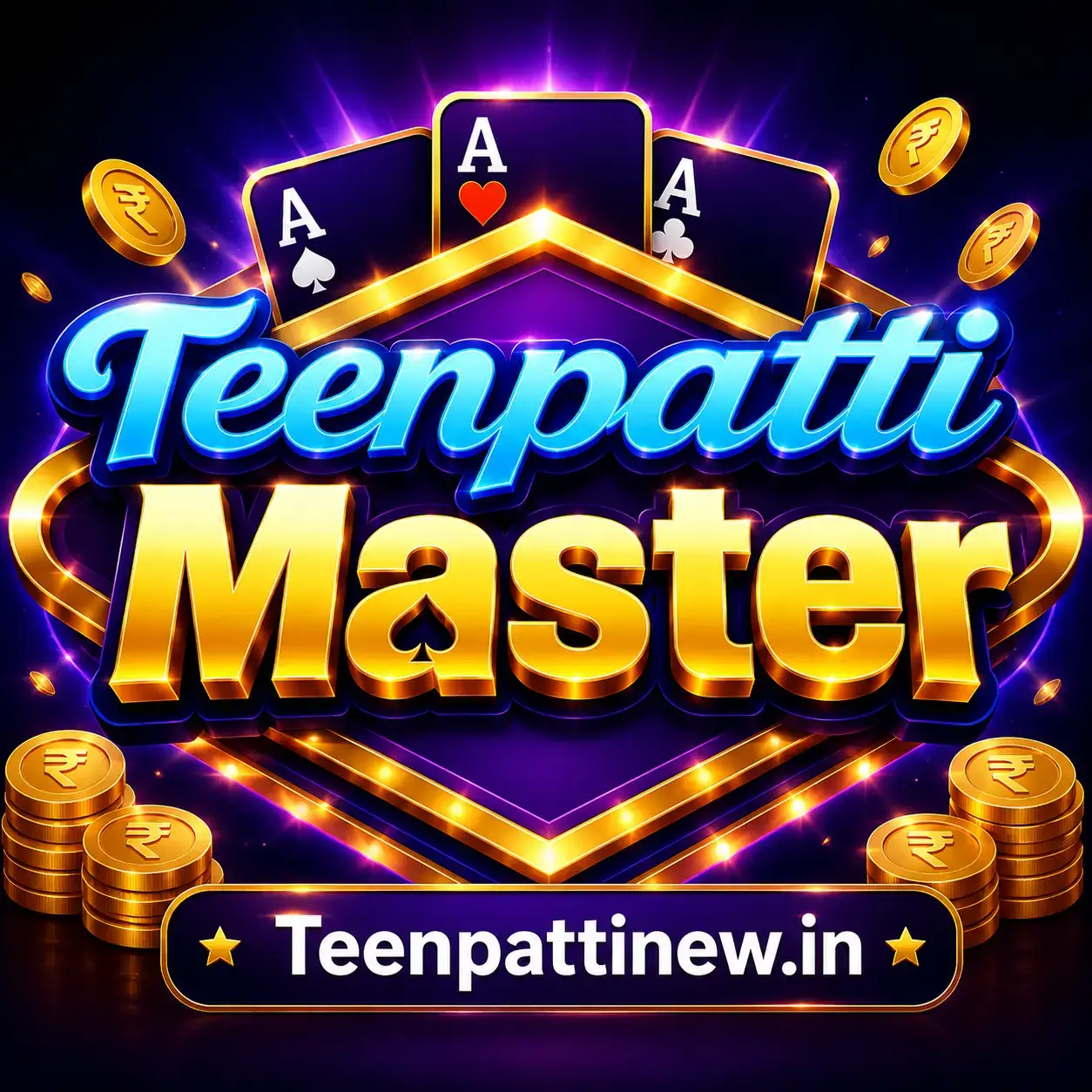 Teen Patti Master APK Download official logo for the latest version with premium 3D design and Teenpattinew.in branding