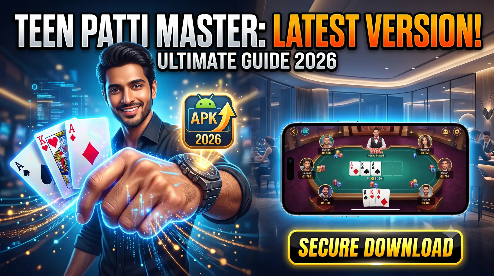 Teen Patti Master Latest Version: The Ultimate Download and Gameplay Guide for 2026 1 Teen Patti Master latest version APK download screen showing mobile card game interface on an Android smartphone.