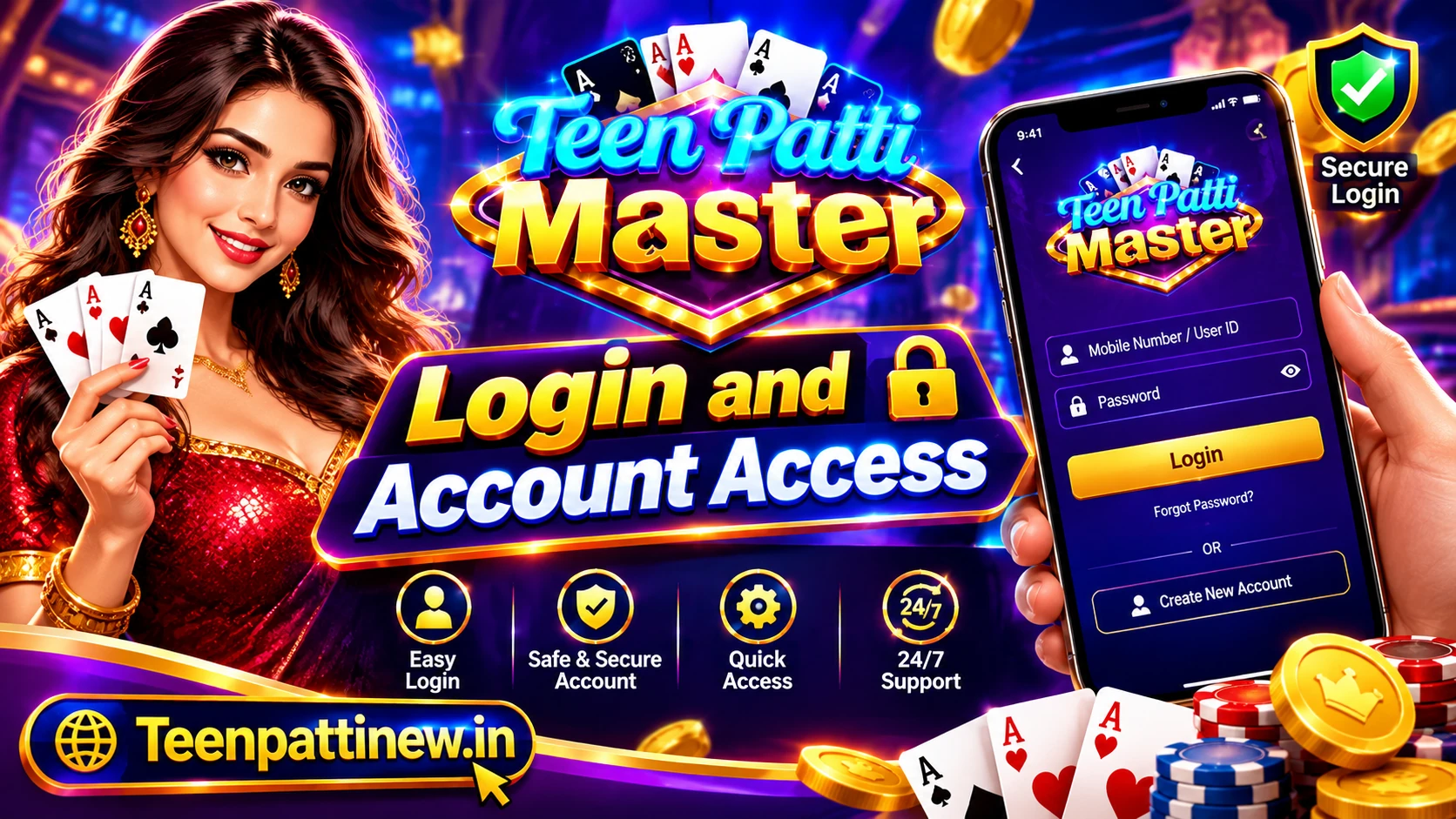 Teen Patti Master Download 2027 | Teenpattinew.in 1 Teen Patti Master Login and Account Access – Secure login screen and account access on Teenpattinew.in